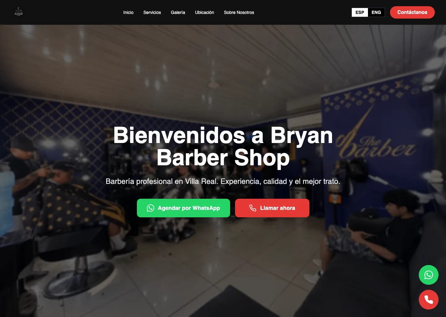 Bryan Barber Shop website project